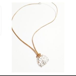 *Cord with Open Floral Pendant, Sterling Silver